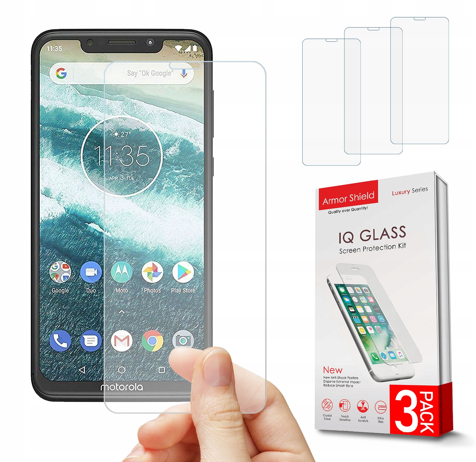 

3SZT Niepękające Szkło Do Motorola One