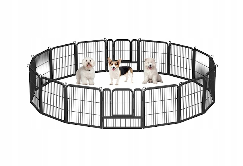 Levně Kotec kovová kulatý pro zvířata Yaheetech 259 x 259 x 63 cm