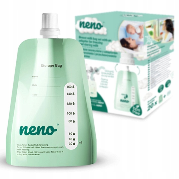 NENO ORYGINALNE WORECZKI DO MROŻENIA PRZECHOWYWANIA POKARMU + ADAPTER 20szt