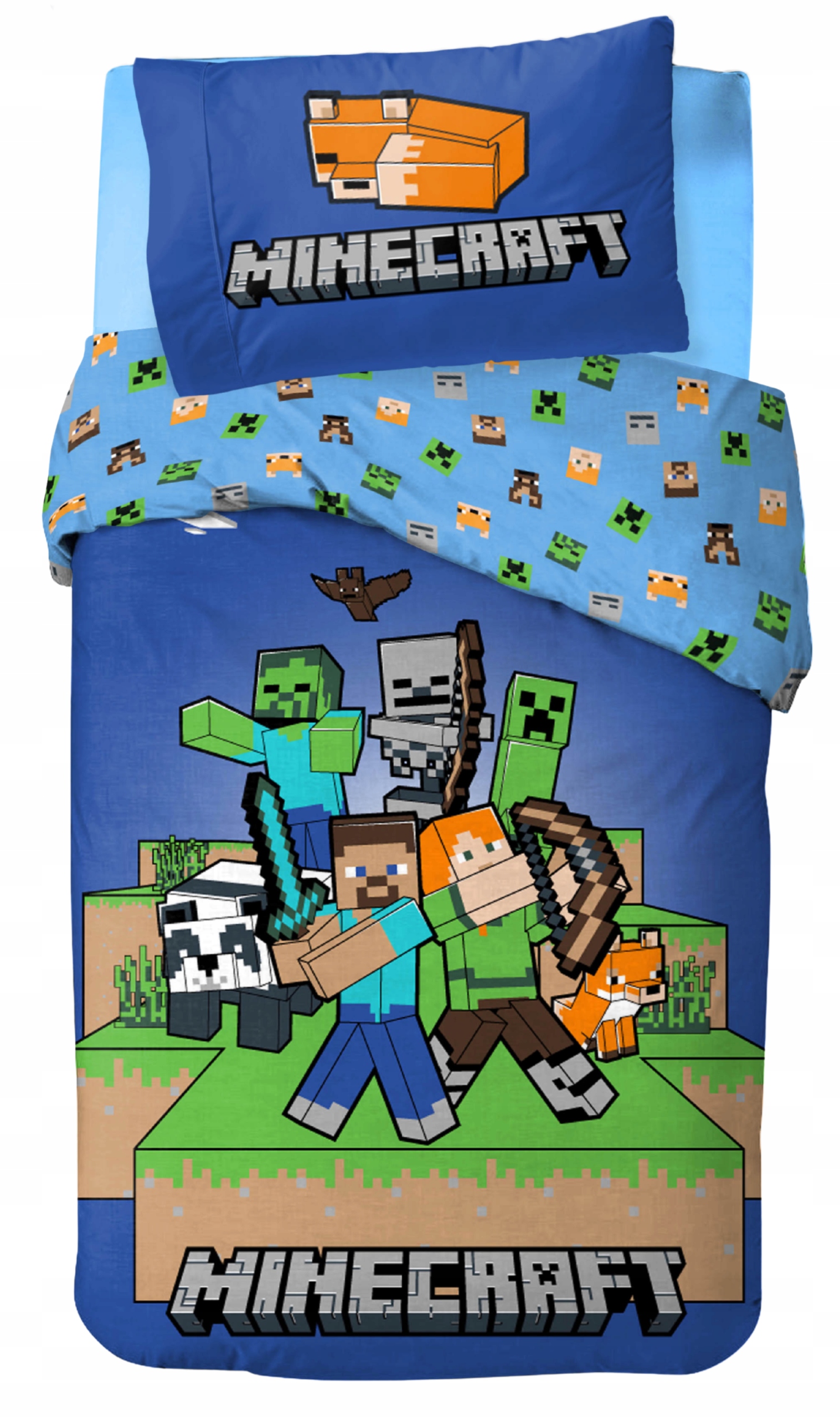MINECRAFT PATALYNĖ JAUNIMUI 160x200 ŽAIDĖJŲ ŽAIDIMAS ALEX STEVE KIAULĖLĖ