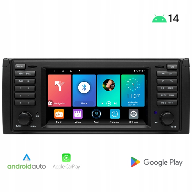 Rádio Android Bmw E39 E38 2+32 Gb Android Auto Carplay Bt