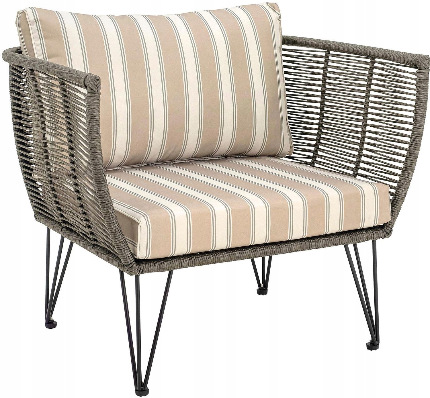 Bloomingville Mundo Kreslo Ogordové Béžovo-zelené