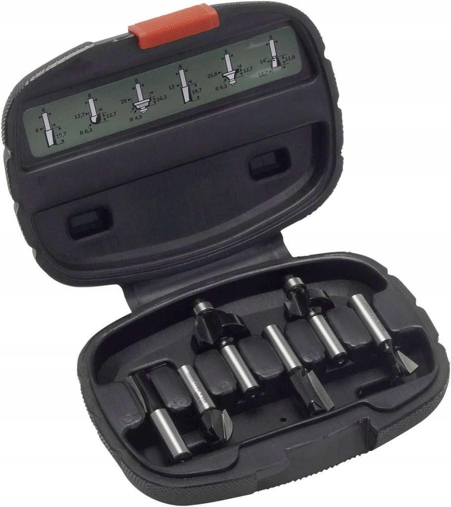 Sada frézek na dřevo Bosch , 6 kusů stopka 8 mm