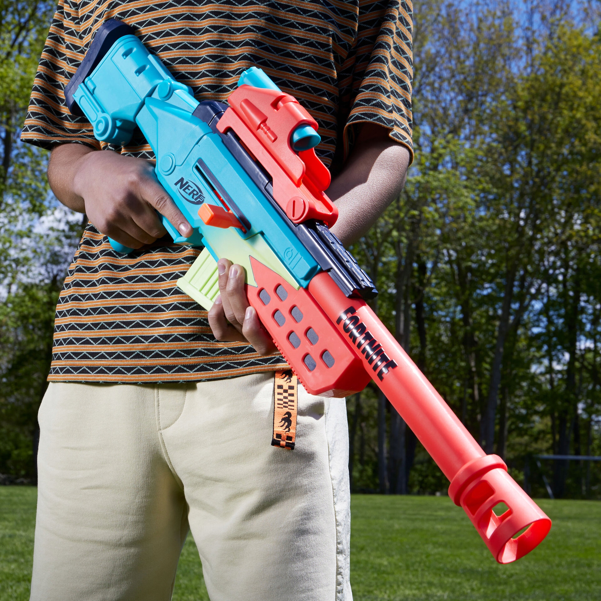 NERF ZESTAW FORTNITE STORM SCOUT SNAJPERKA ELEKTRONICZNA TARCZA 36 STRZAŁEK Marka NERF