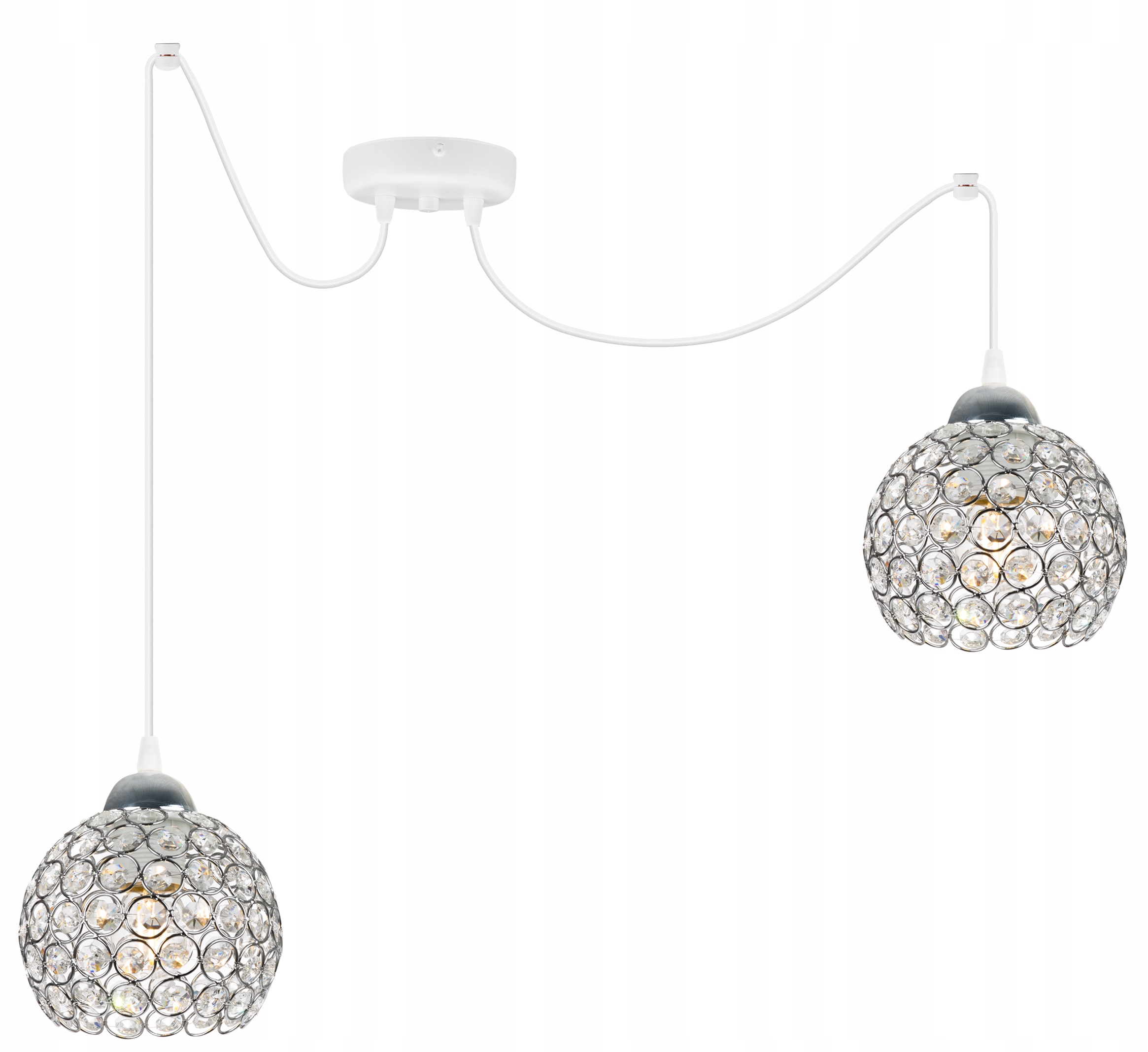 Závěsné Stropní Svítidlo Lustr Pavouk Chrom Stropní Svítidlo Glamour Křišťály