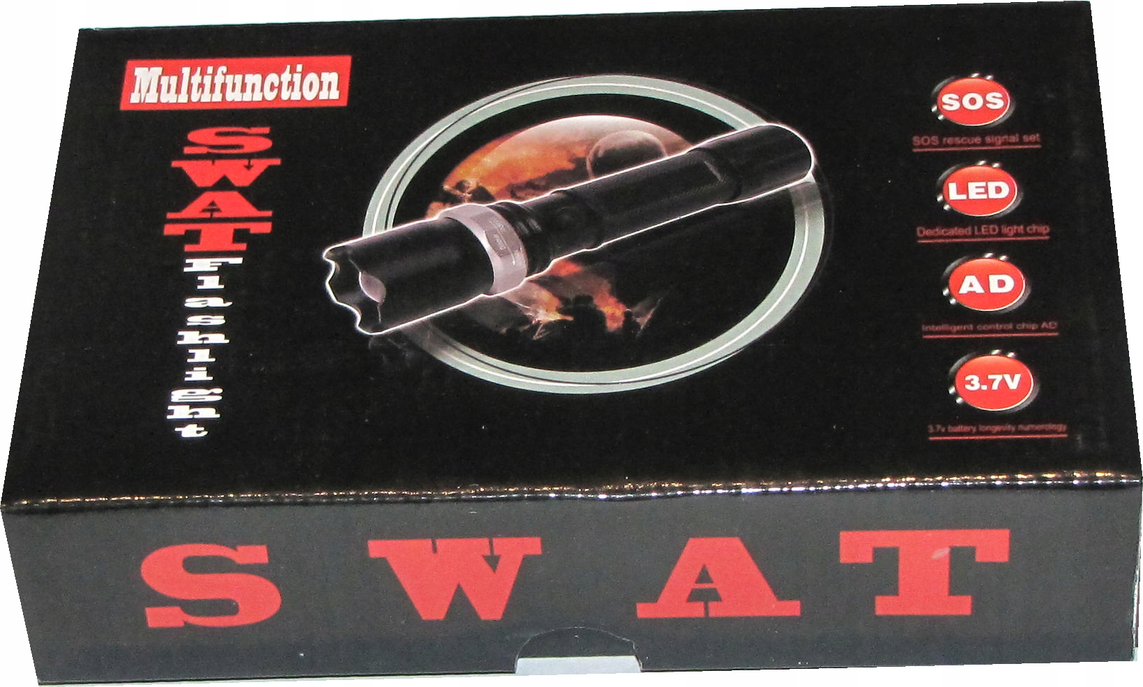 LATARKA ALUMINIOWA POLICE SWAT AKU ZOOM + PAŁKA Rodzaj klasyczna