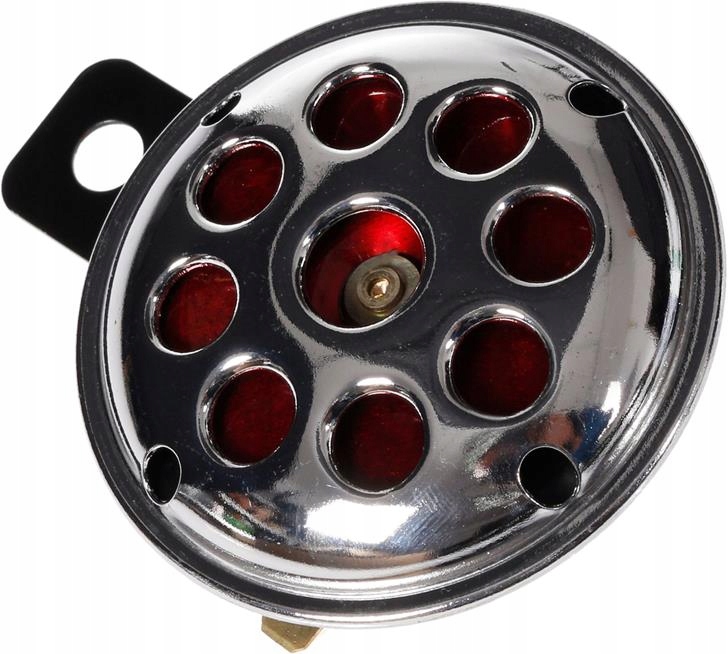 

Klakson Motocyklowy 12V Chrom/red Uniwersalny