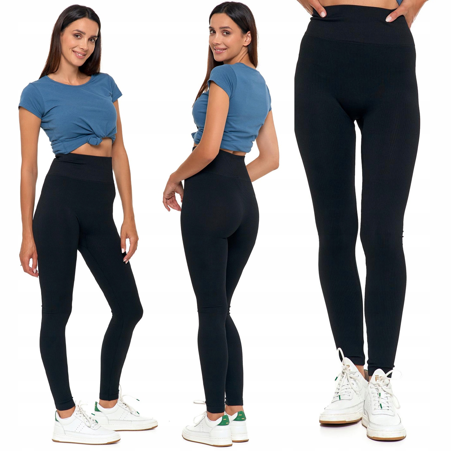 Moraj dámské Žebrované Legíny s vysokým pasem S/m