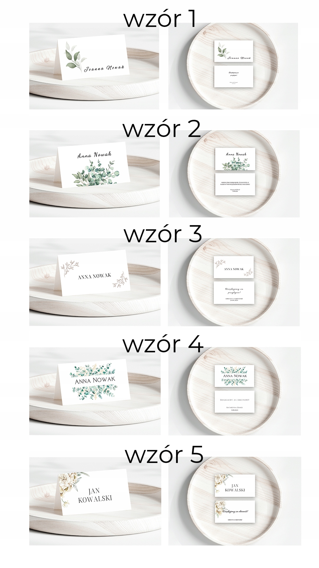 Winietki ślubne Złote Tłoczenie 5 cm x 9cm 10 szt. EAN (GTIN) 5905907413876