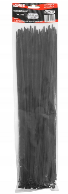 Kabeļu saites, rāvējslēdzēja saites, 5,0x400 mm, Verke zīmols