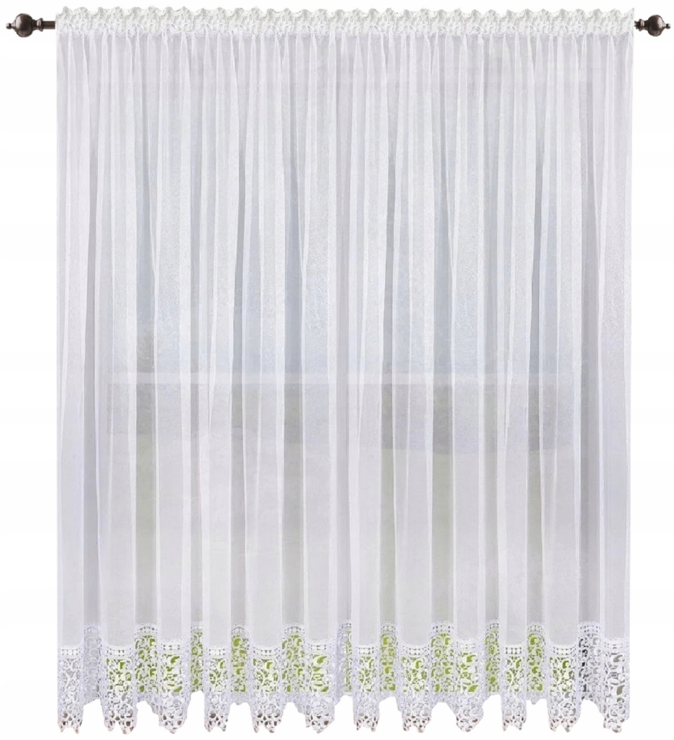 Hotová záclona dlouhá 240x400 s guipurou záclony s krajkou do obýváku záclony