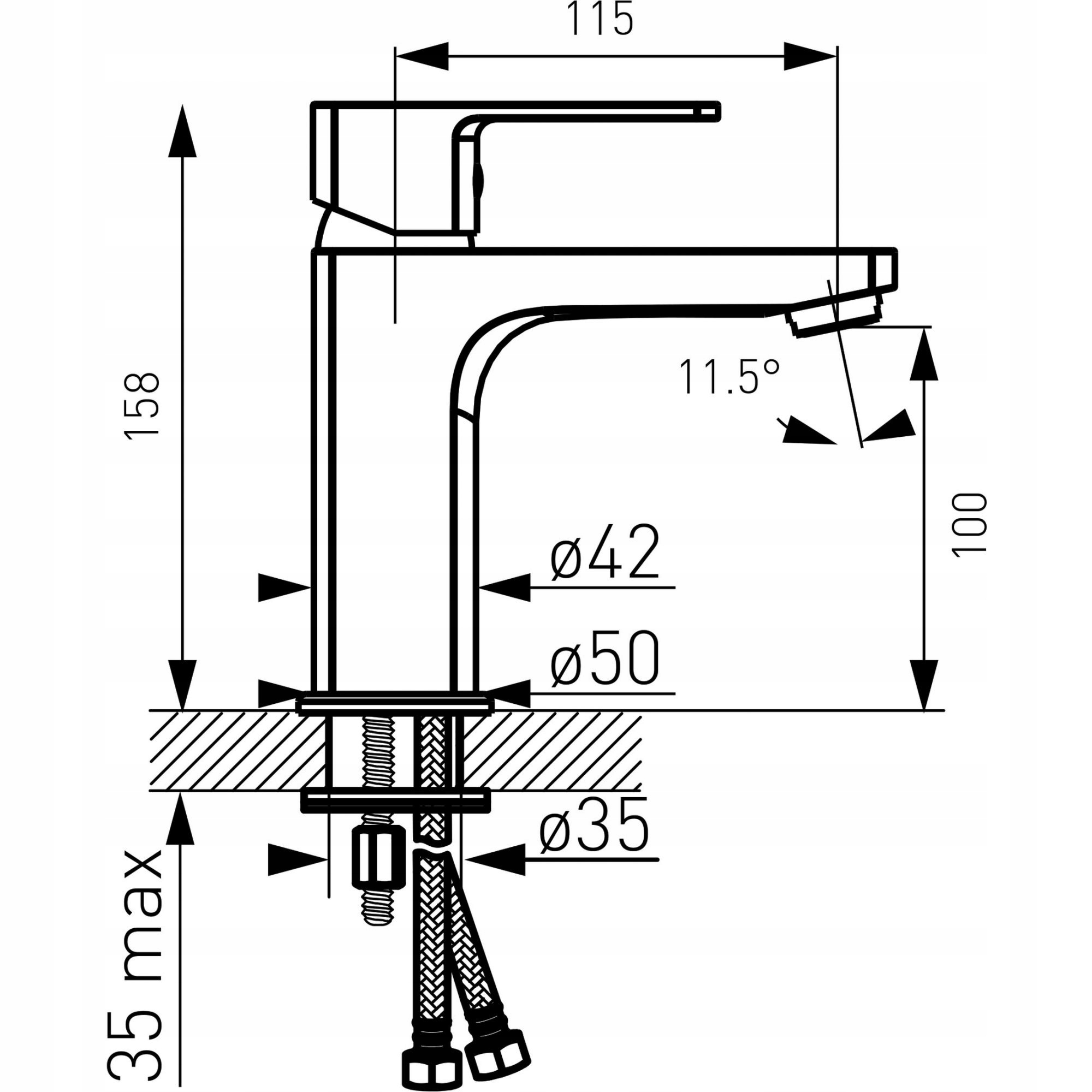 FERRO ALBA VERDELINE BATERIA UMYWALKOWA STOJĄCA Marka Ferro