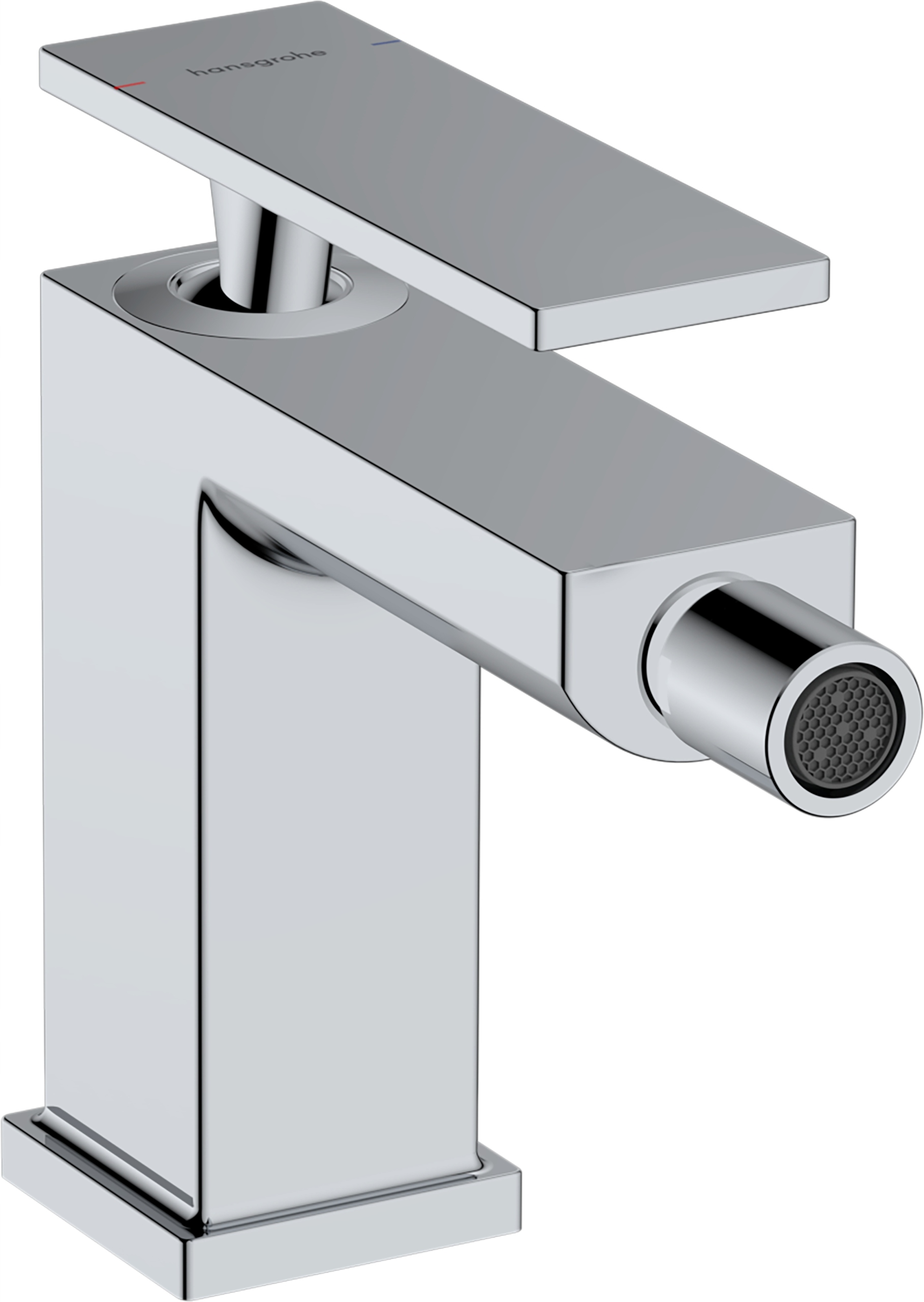 Bidetová baterie Hansgrohe Tecturis automatická zátka s chromovým úchytem