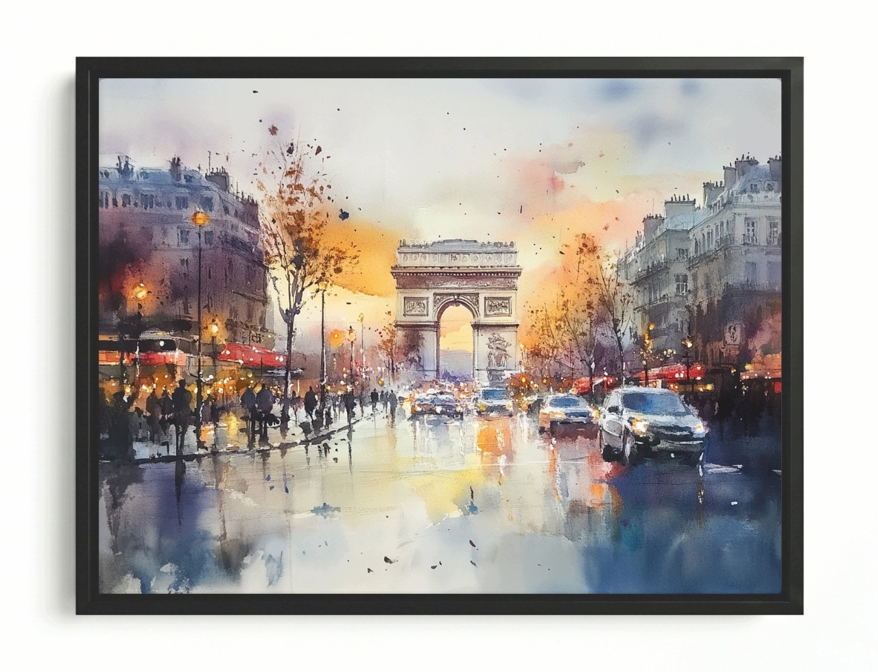 Obraz Rama American Box Mesto Paríž Paris Francúzsko Triumfálny Luk 80x60