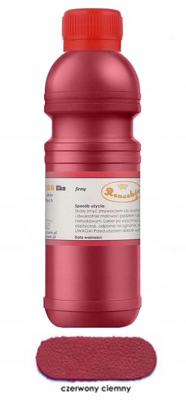 

Renoskór Farba Do Skóry Czerwony Ciemny 200ml