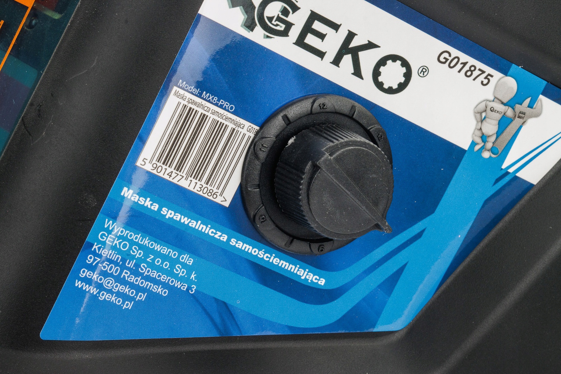 MASKA SPAWALNICZA PRZYŁBICA SAMOŚCIEMNIAJĄCA FILTR Marka Geko