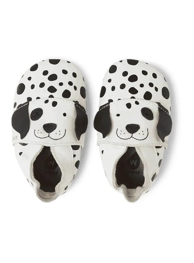 Skórzane Kapcie Dalmatyńczyk Bobux Soft Sole Dottie White L