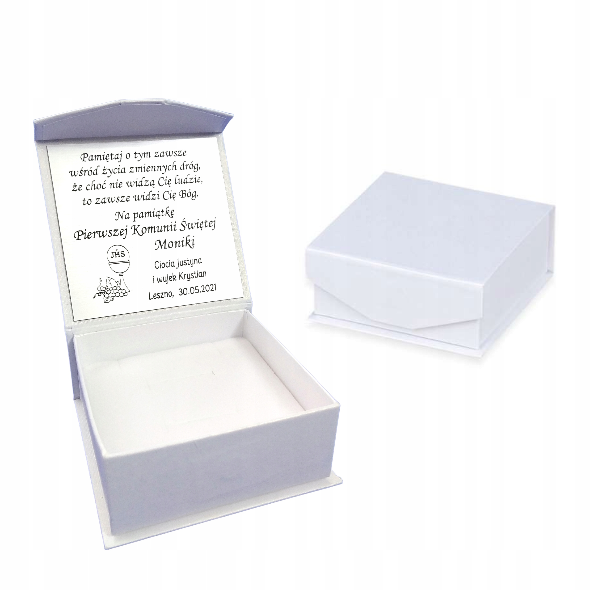 Medalik Srebrny Łańcuszek Komunia Chrzest GRAWER EAN (GTIN) 5903839976124