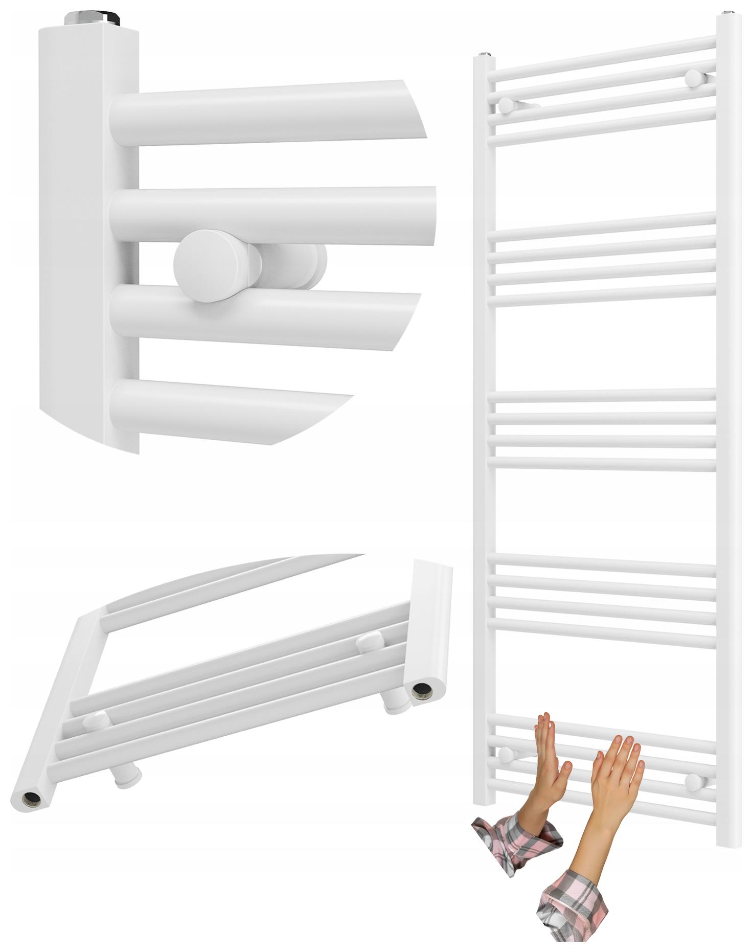 Kúpeľňový Ohrievač Biely Rebrík 60x140 cm Moderný Kaloryfer Breno