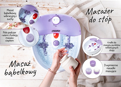 MS 2152 Masażer do Stóp z Masażem Bąbelkowym i Ciepłem