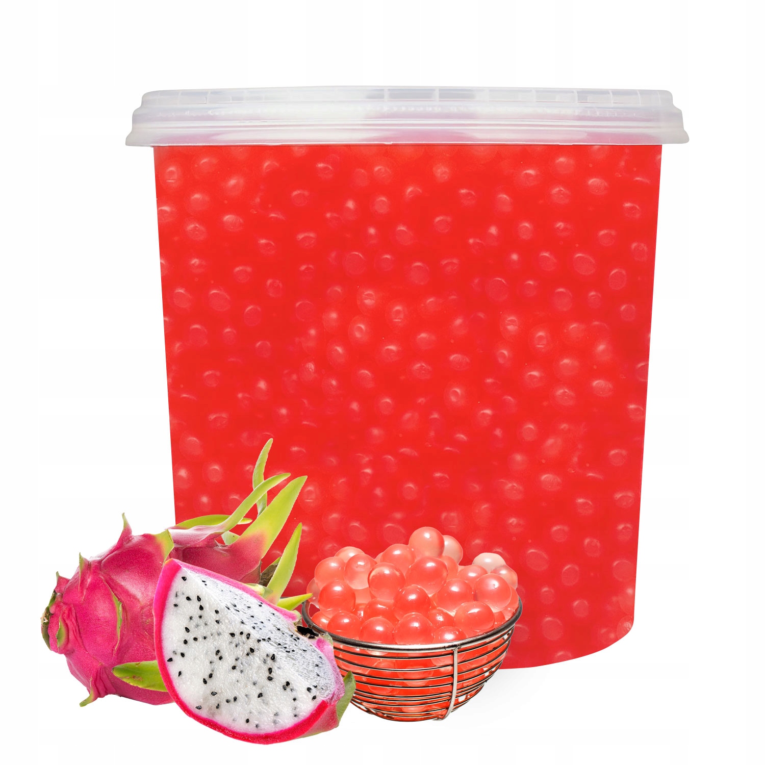 Bubble Tea Popping Kulki Pękające Dragon Fruit 3,4 kg owocowe Crazy Bubble
