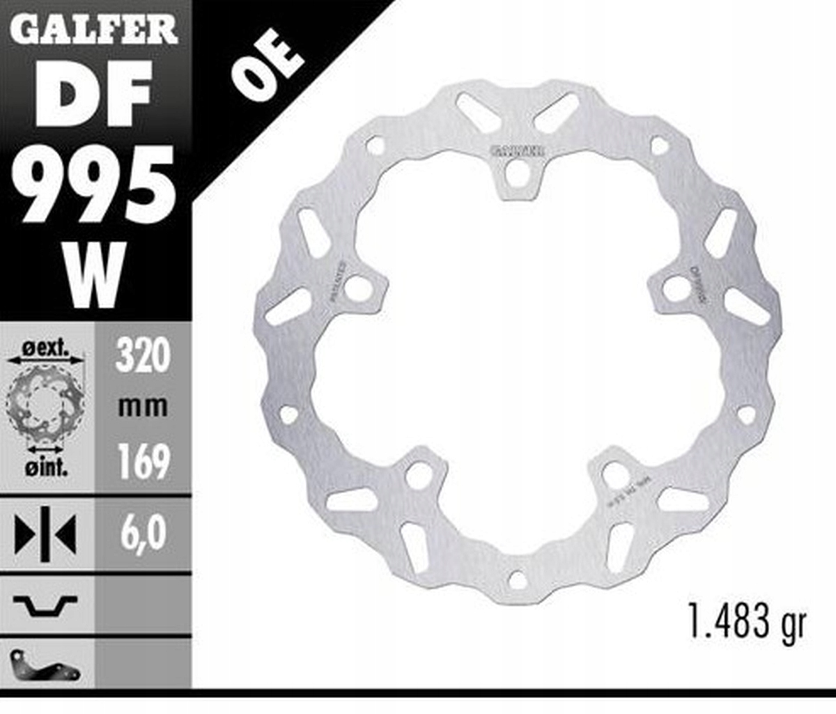 Galfer Predný Brzdový Kotúč Harley-davidson (320X169X6) (wave)