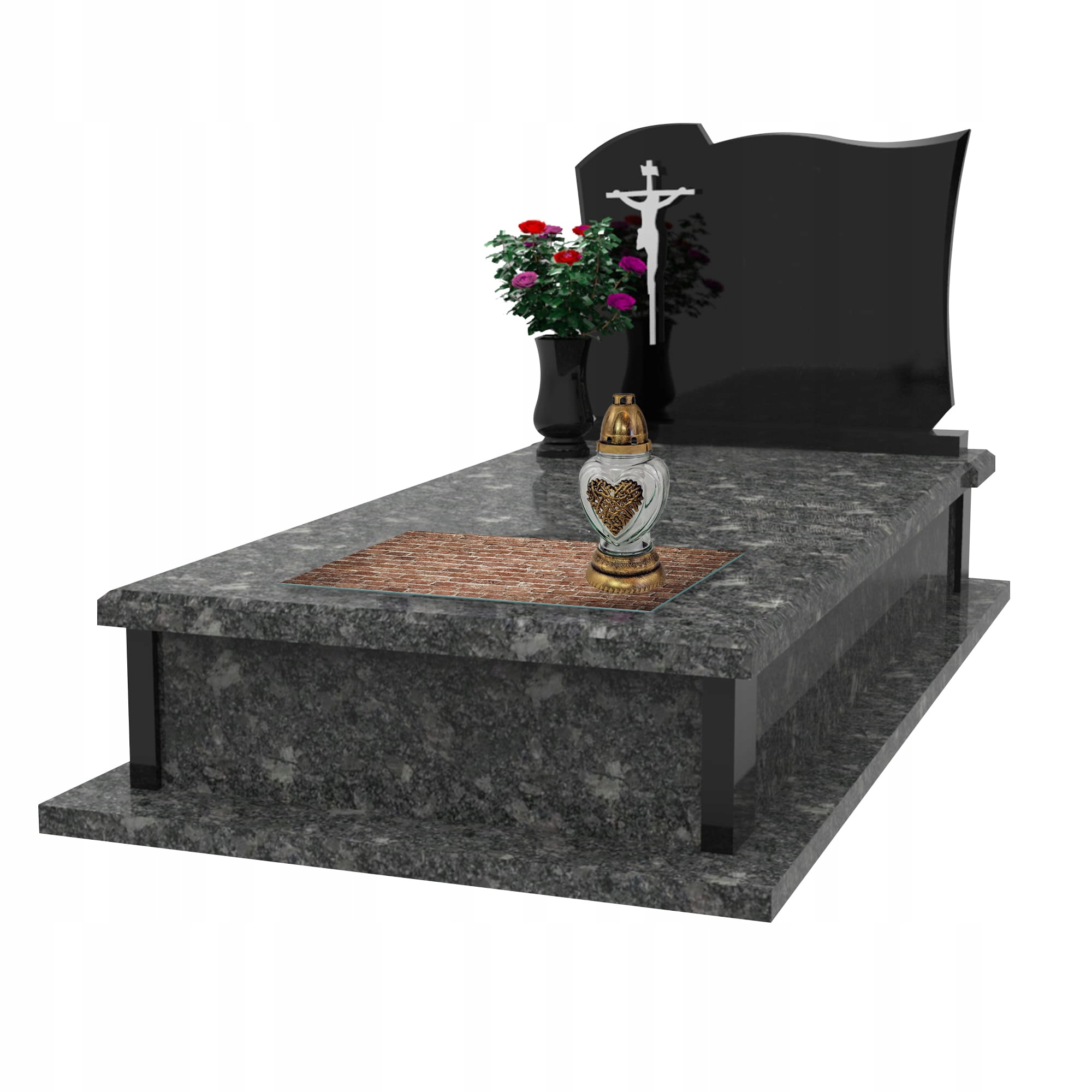 SZKLANA PODSTAWKA POD ZNICZE 60x30cm Mur 215d Stan opakowania oryginalne