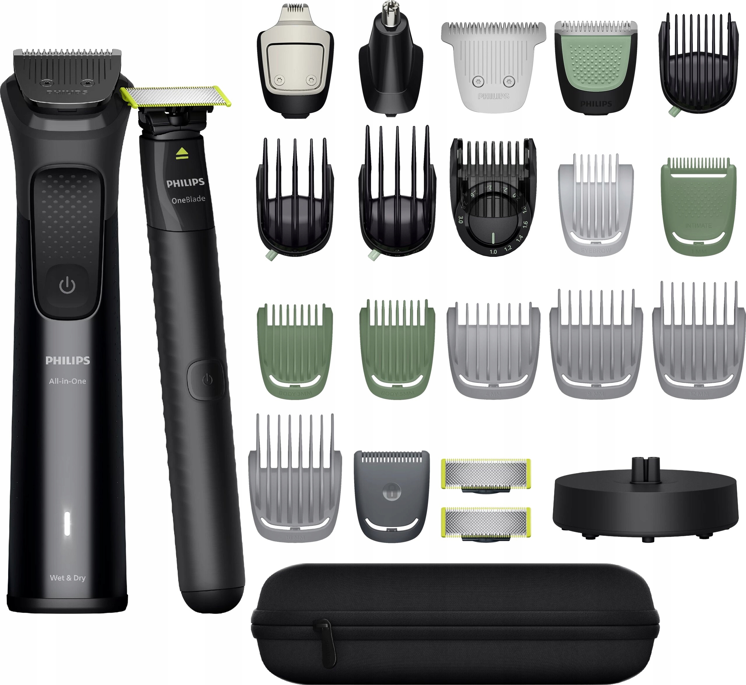 Trymer do brody i włosów Philips MG9690/30, czarny, akumulatorowy, 27