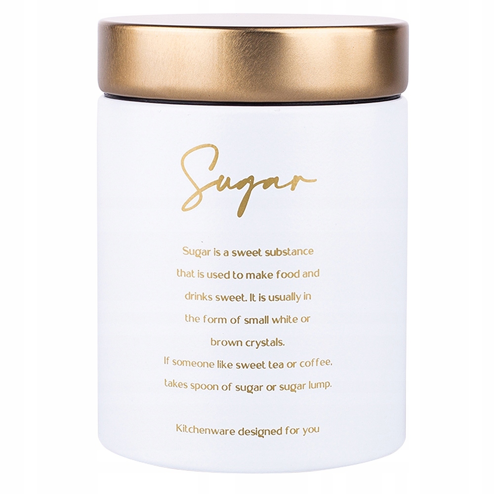 

Pojemnik Na Cukier ze złotą pokrywą