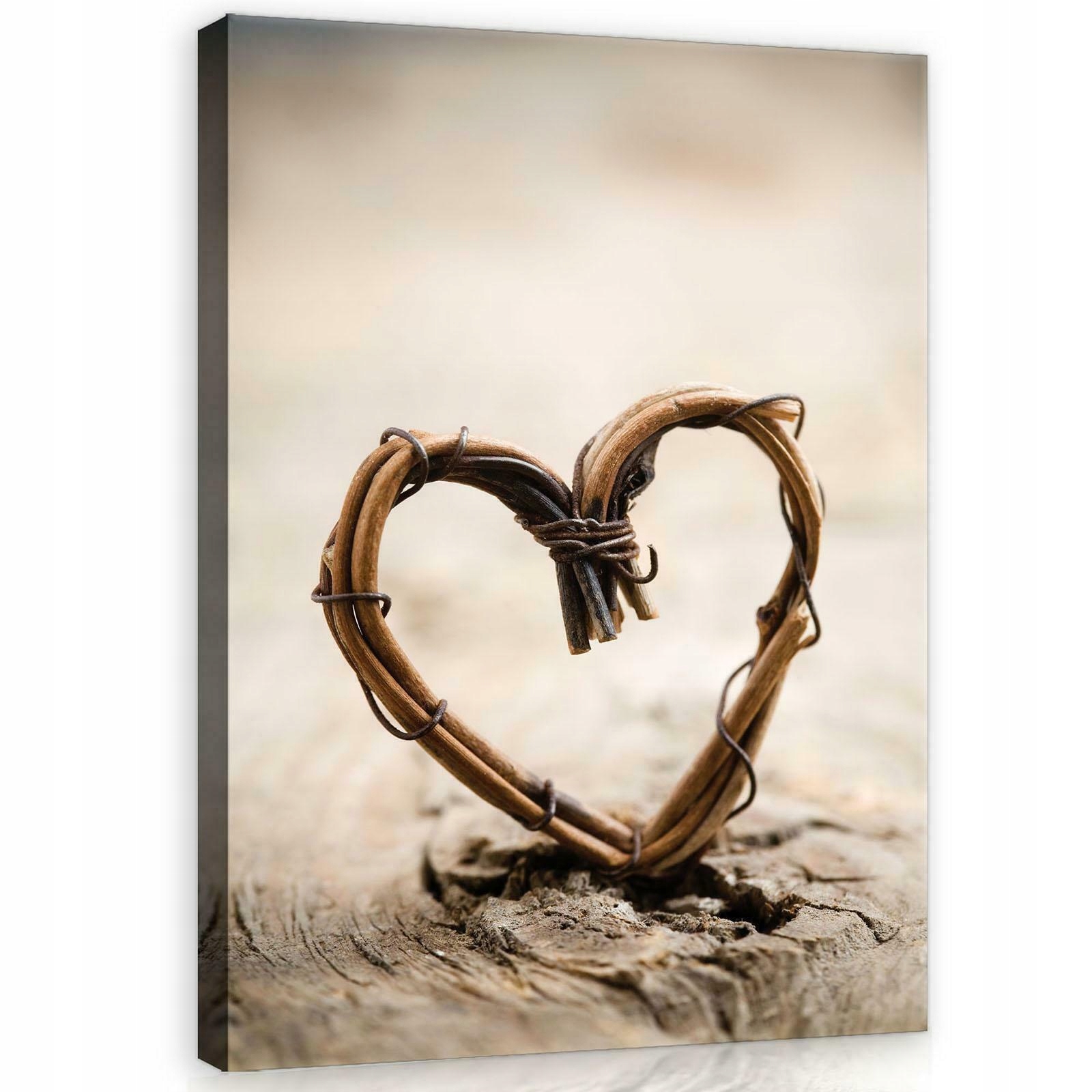 Obraz Na Plátně Canvas 60x80 Srdce Proutí