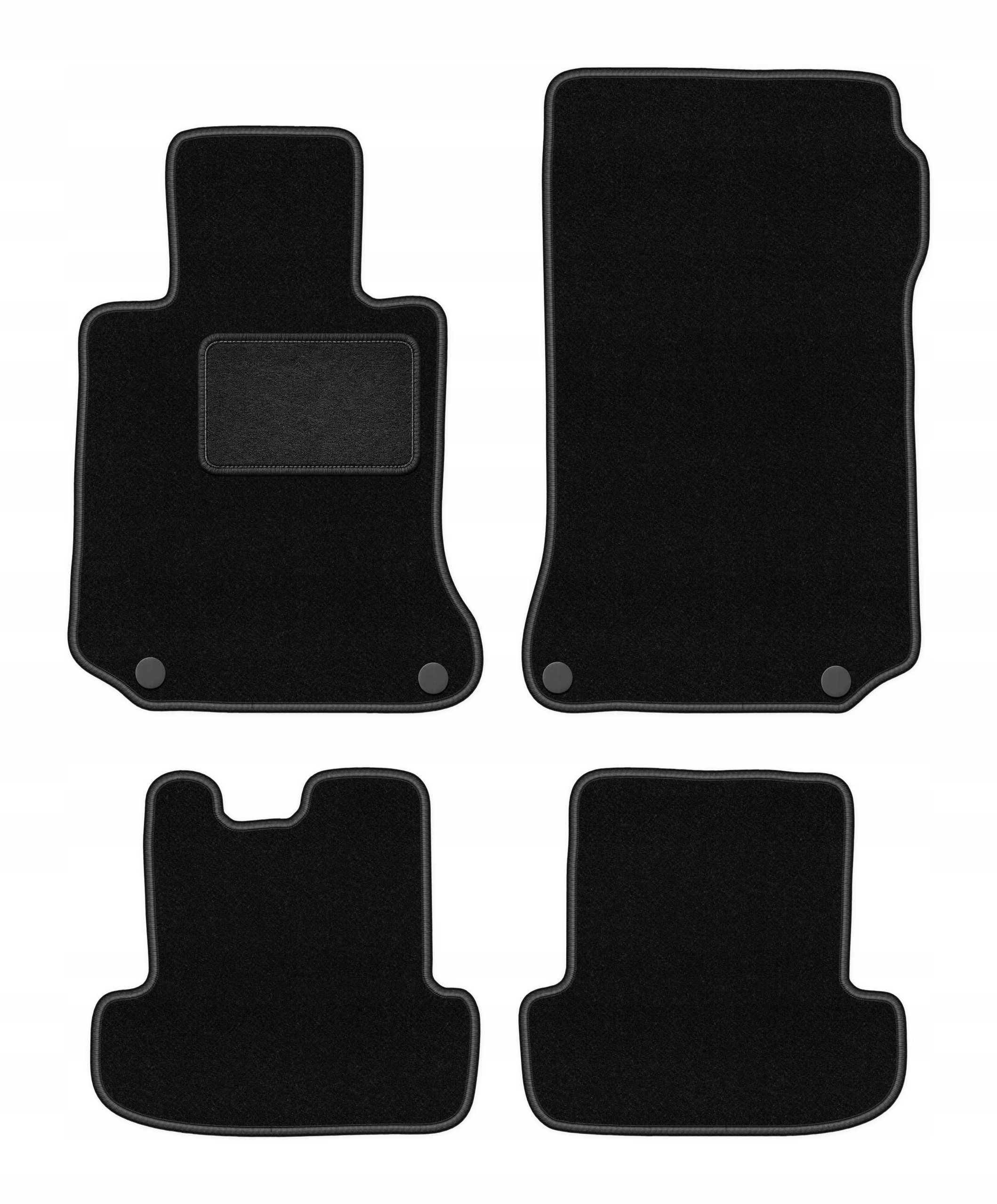 Dywaniki welurowe do Mercedes W207 Coupe 2009- komplet Lux czarne 4 szt.