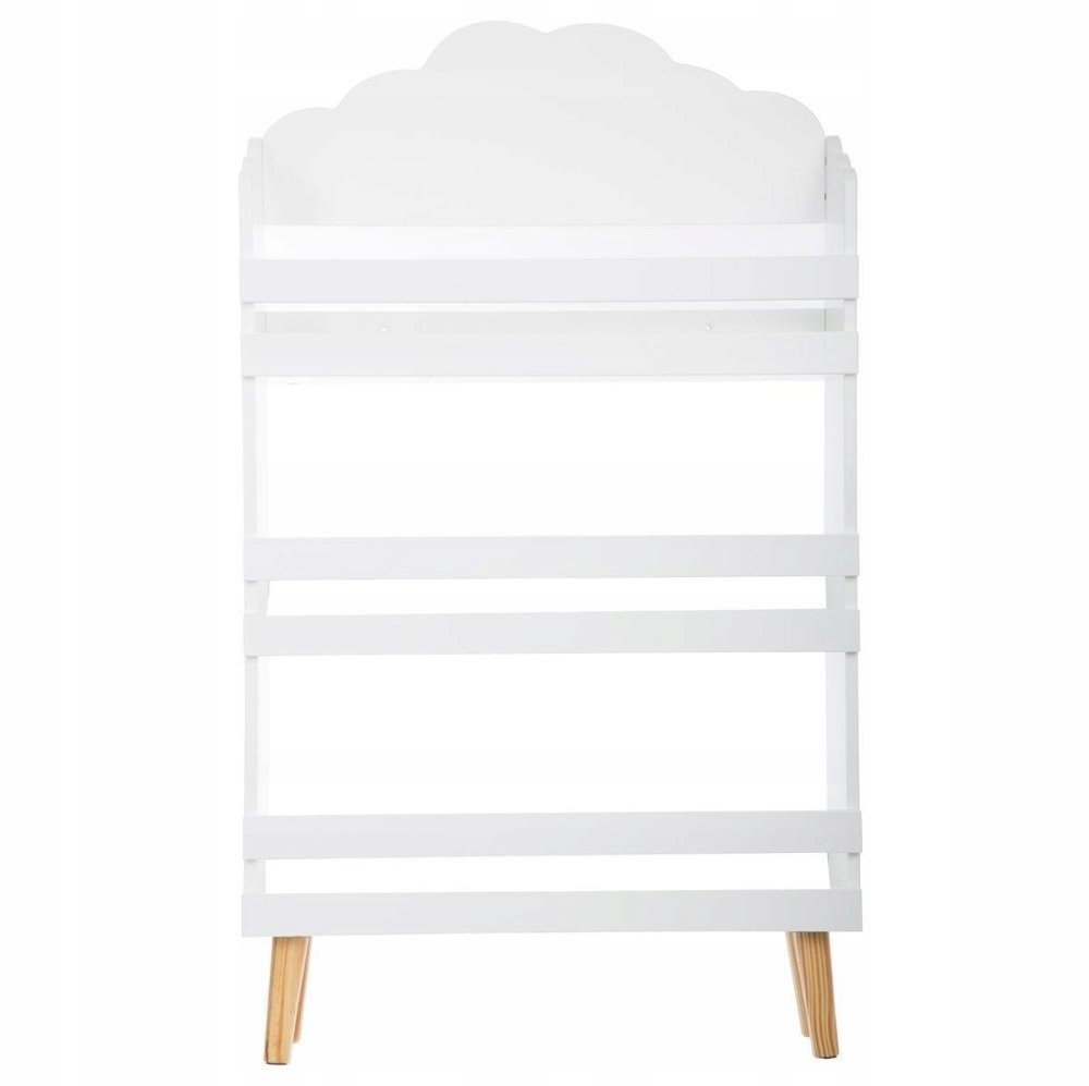 KÖNYVESPOLC 3 JÁTÉKPOLCCAL FEHÉR GYEREKEKNEK Bútor mélysége 18 cm