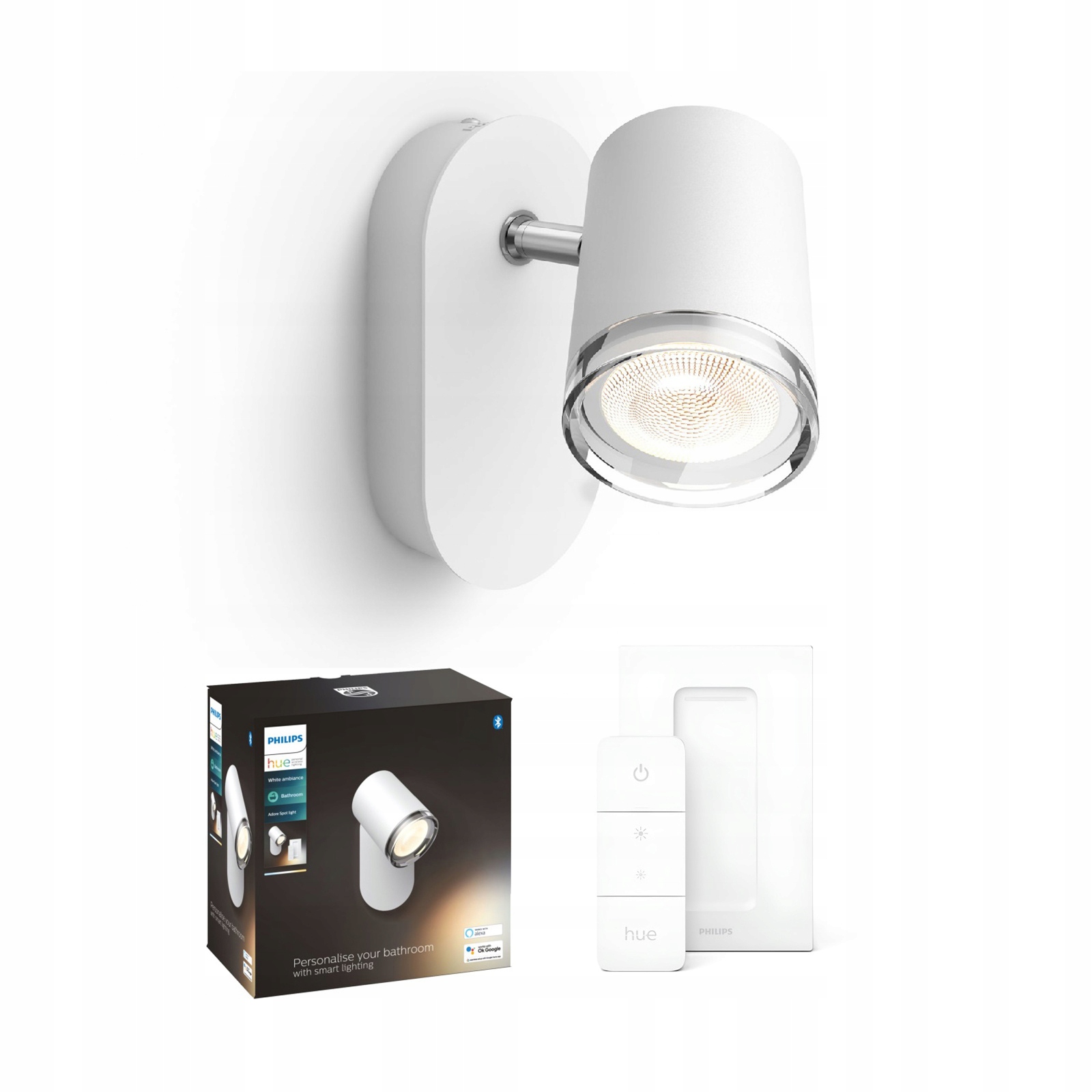 Bodová nástenná lampa Led biela 5W Cct Philips Hue Bluetooth prepínač