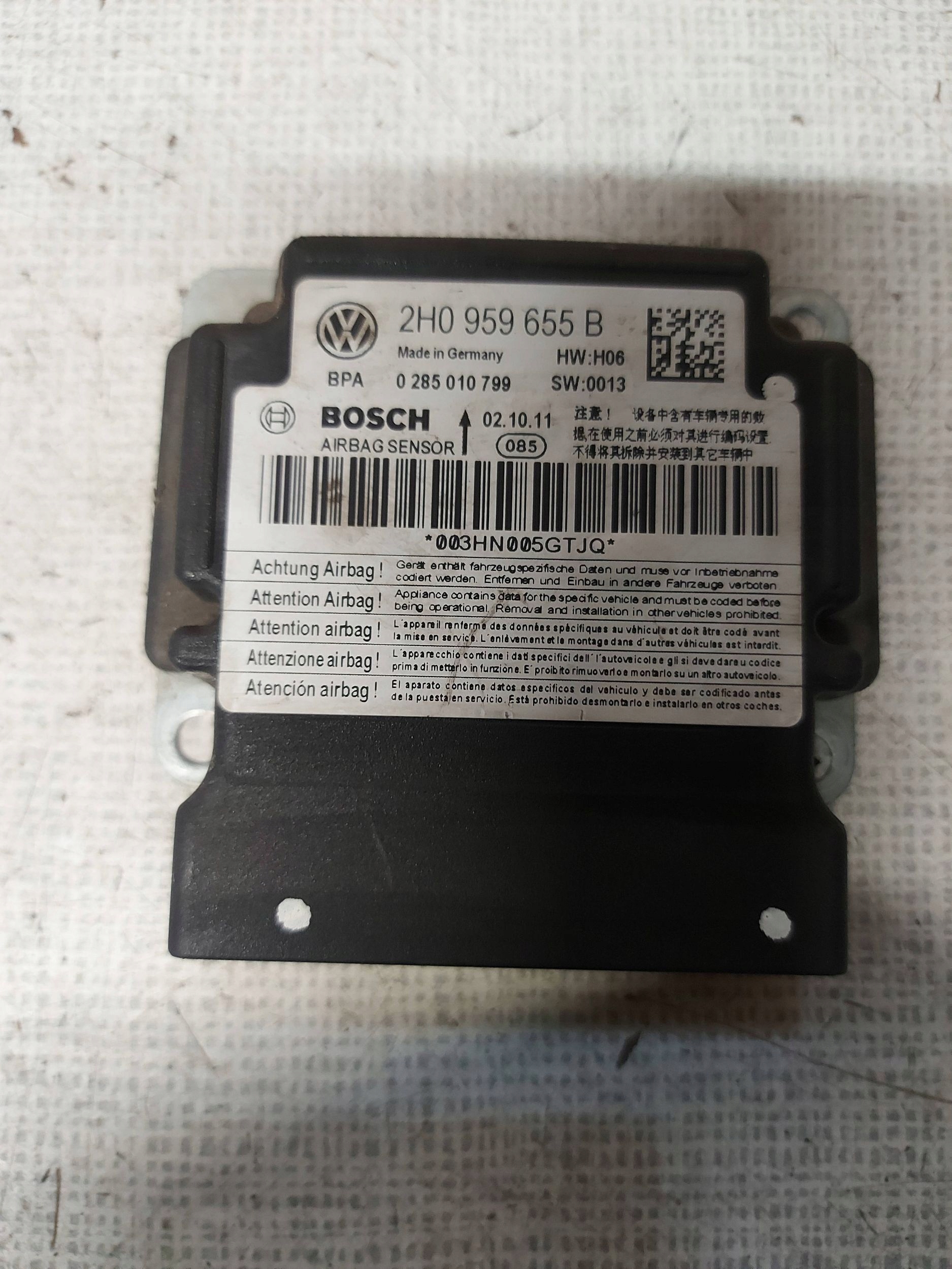 Блок airbag подушек volkswagen oe 2H0959655B