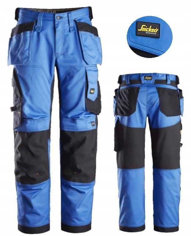 Elastyczne Spodnie Robocze Snickers Allround 6251 Stretch klin w kroku