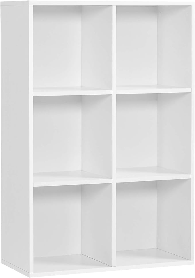 Regál organizér polička skrinka Songmics 50 cm x 106 cm x 24 cm biela