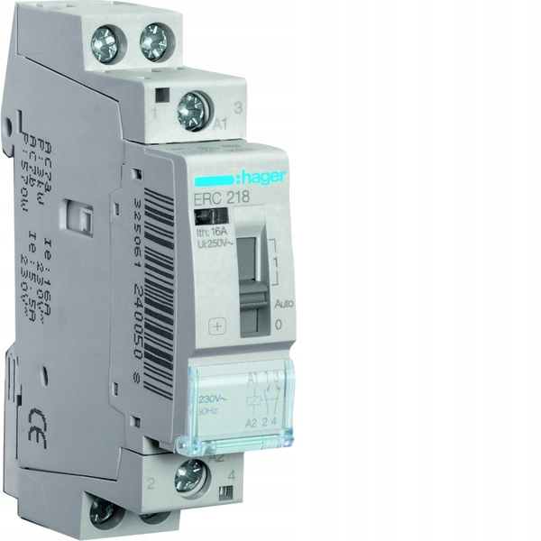 Przekaźnik instalacyjny 230VAC 1Z 1R 16A ERC218