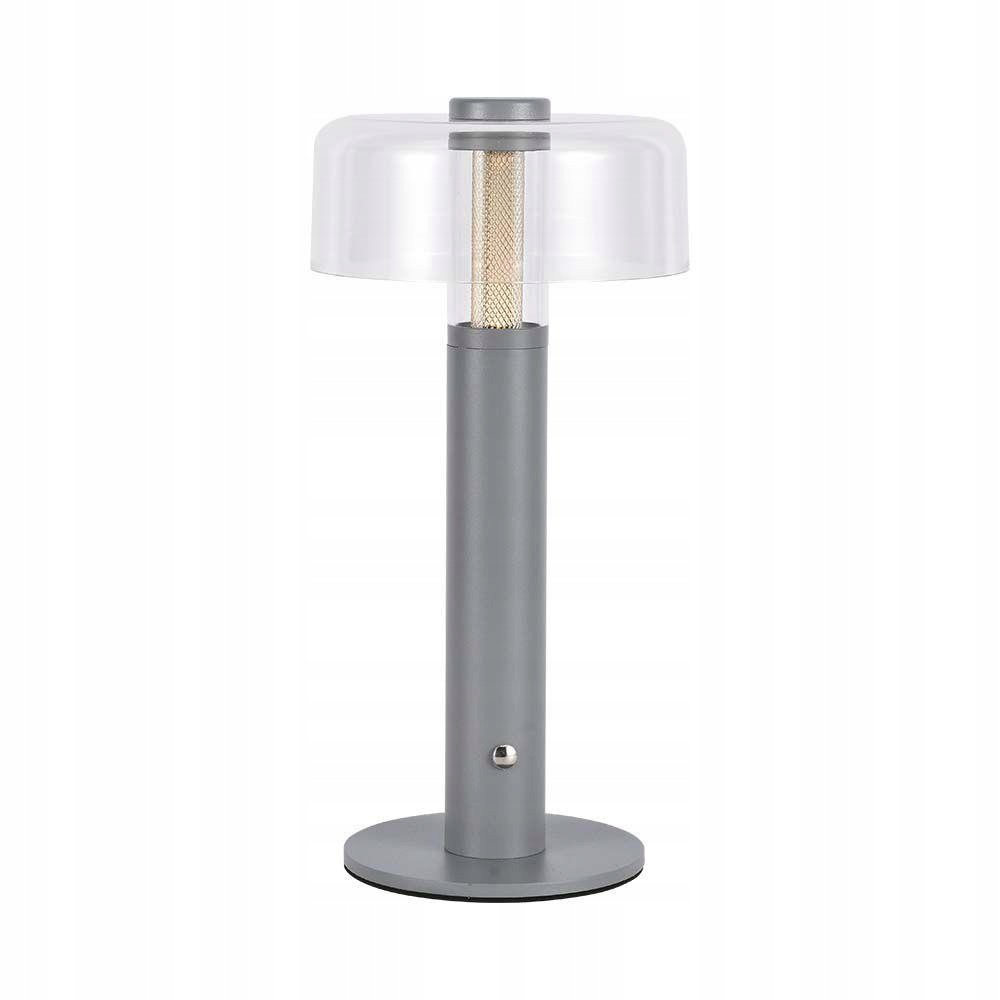 V-tac noční stolní lampička 1W Led 30cm nabíjení Usb stmívání šedá