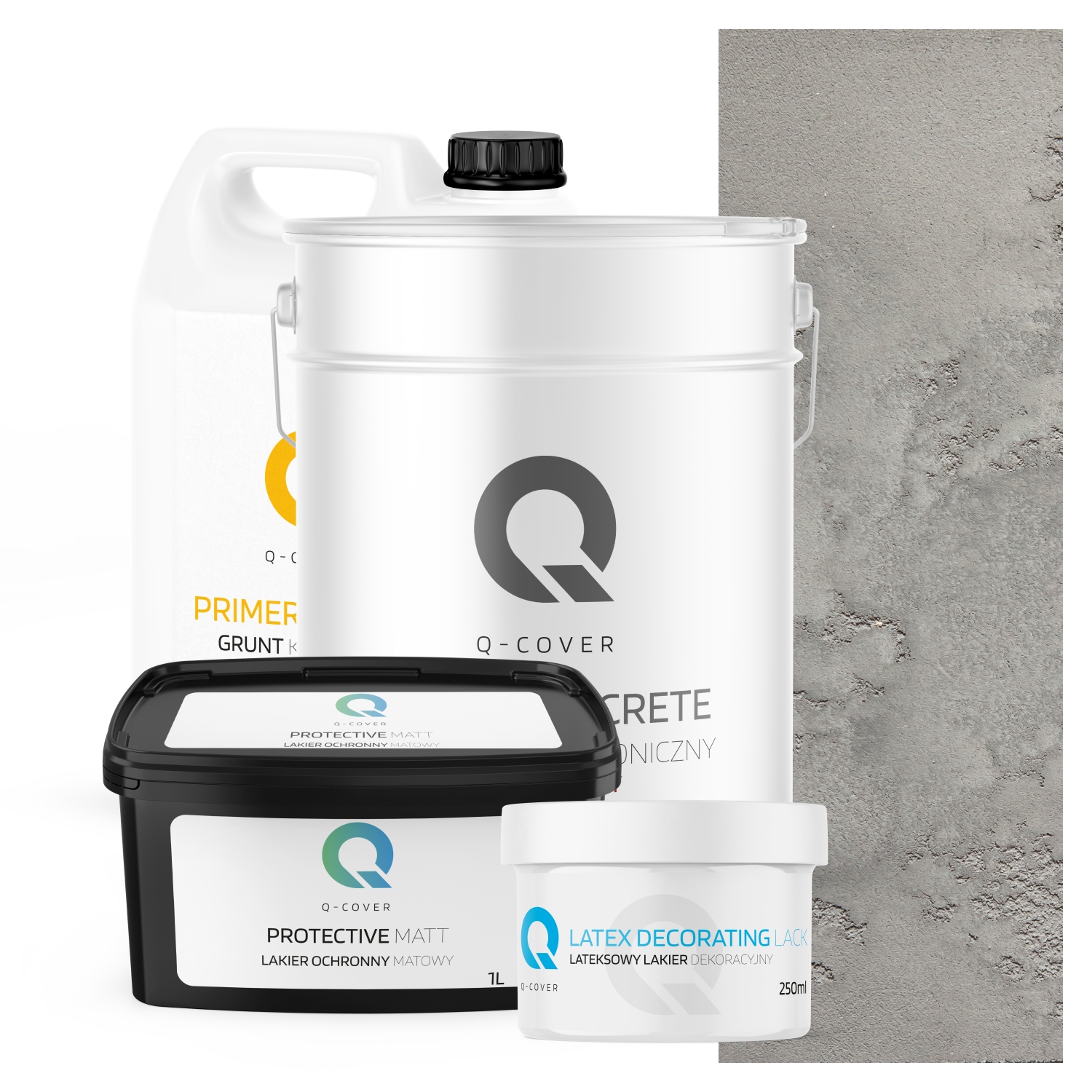 Vnitřní Architektonický Beton Set Šedý Přírodní F275 Komplet 10 m2