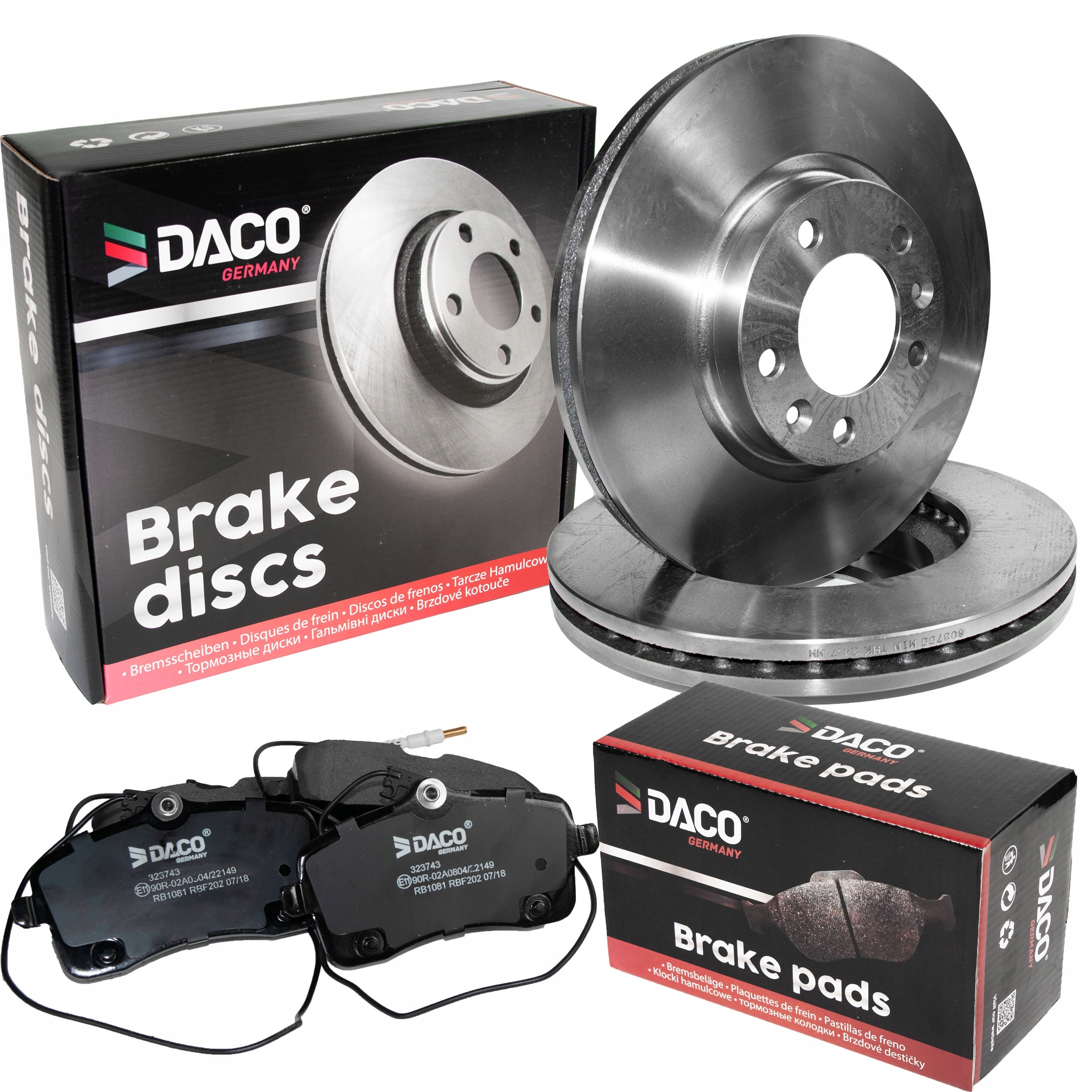 Диски и колодки DACO передняя Peugeot 407 607 283x26