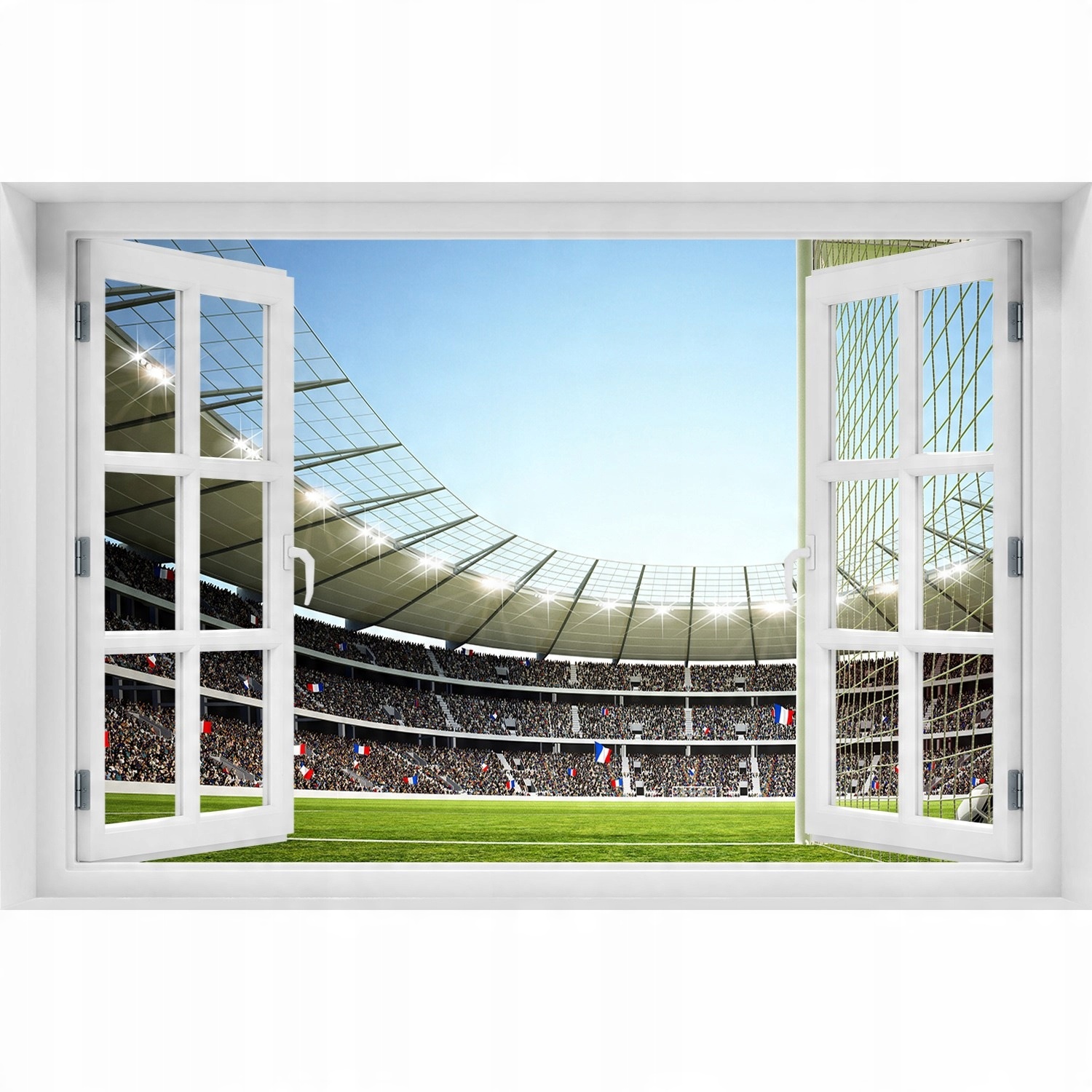 

Naklejka na ścianę 3D Okno widok Stadion Francja