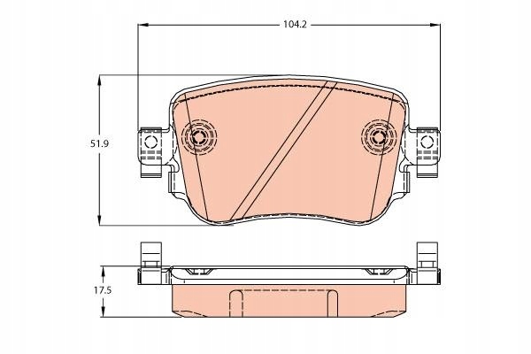 Brzdové Destičky Audi T. A1 10-/Q3 14- GDB2042