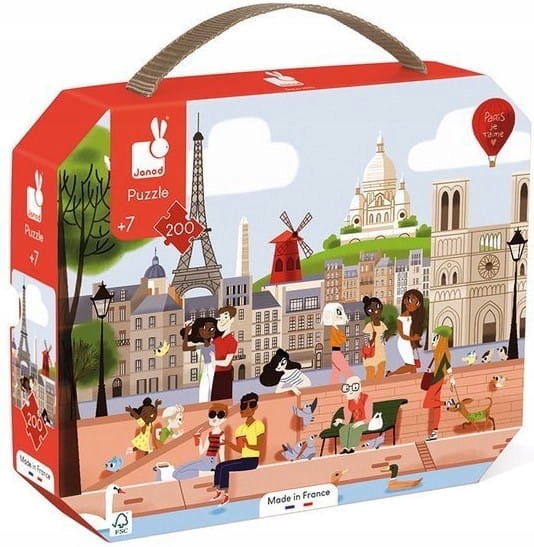 Puzzle w walizce Paryż 200 elementów Janod