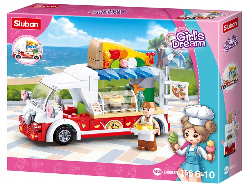 

Klocki Sluban Pizzeria Food Truck Autko Bus Pojazd