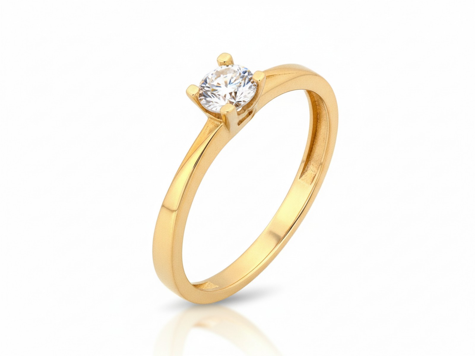 Dámský prstýnek zlato 585 s zirkonem 1,55 g, elegantní design od klenotníka