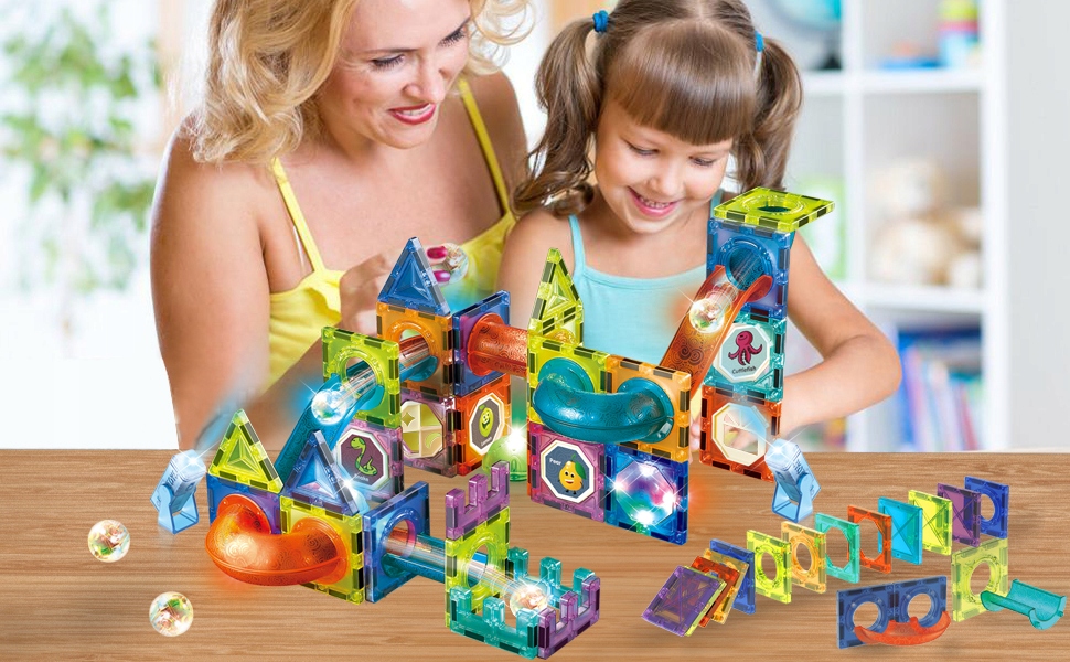 KLOCKI MAGNETYCZNE KONSTRUKCYJNE ŚWIECĄCY TOR OGROMNY ZESTAW EAN (GTIN) 0671012032541