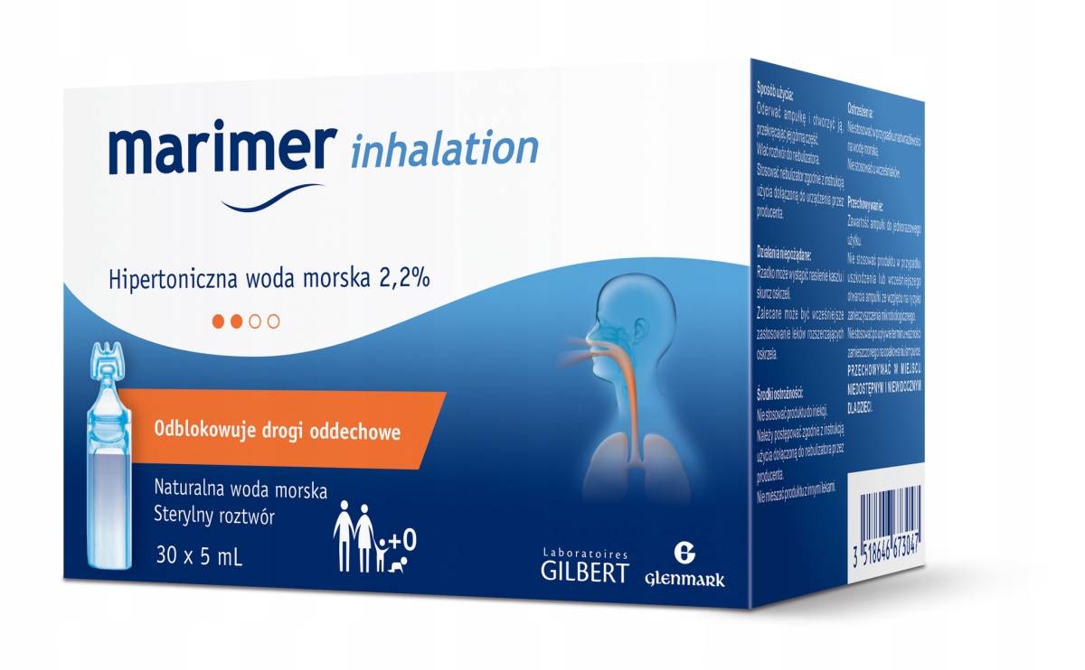 

Marimer Inhalation Hipertonic 2,2% 5ml x 30 amp.