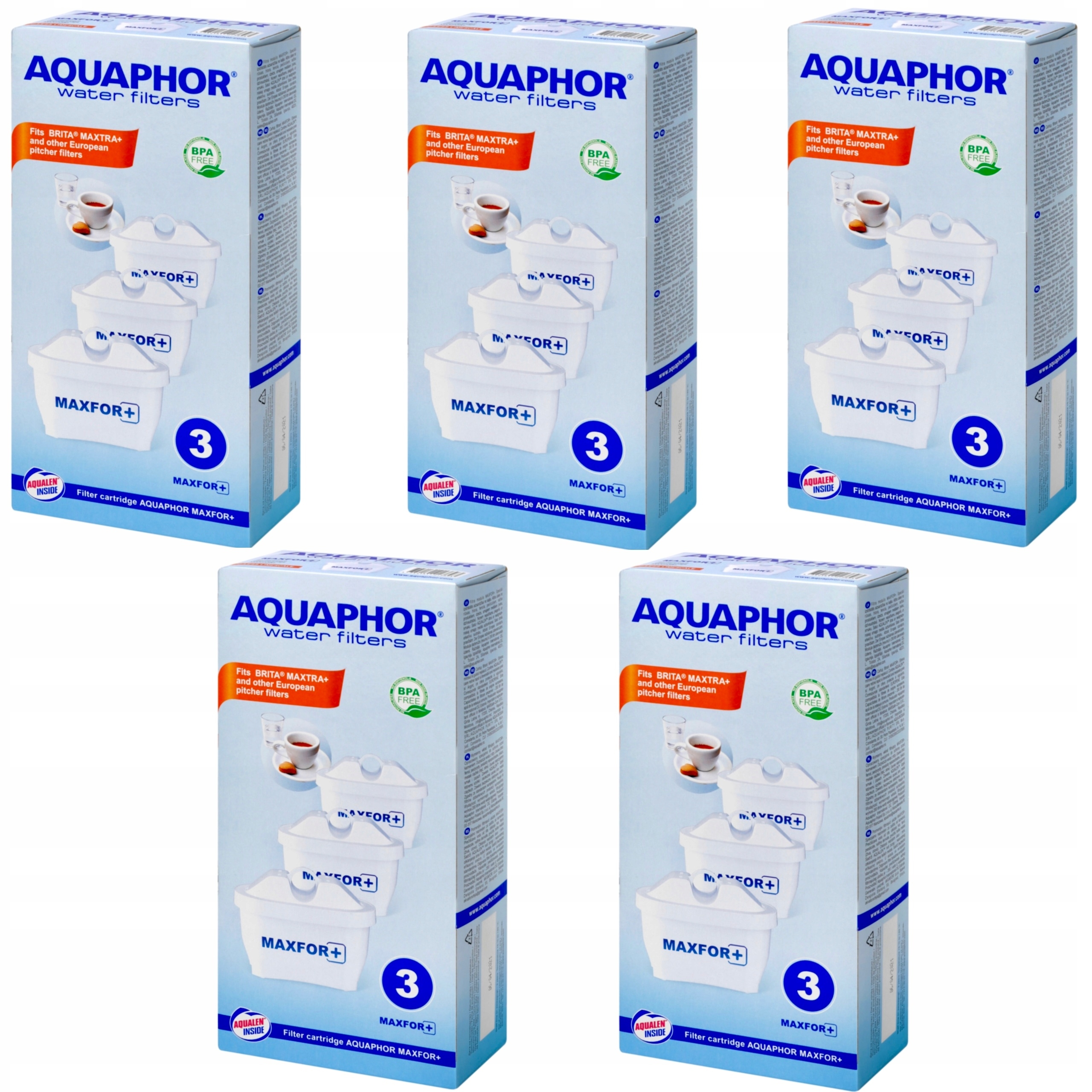 Filtr na vodu Aquaphor Maxfor x 15 ks univerzální do konvice