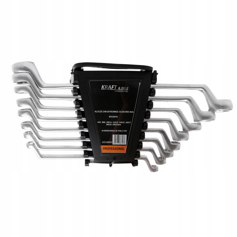 

Klucze Dwustronne Oczkowe 8el KD10943 Gięte 6-22MM