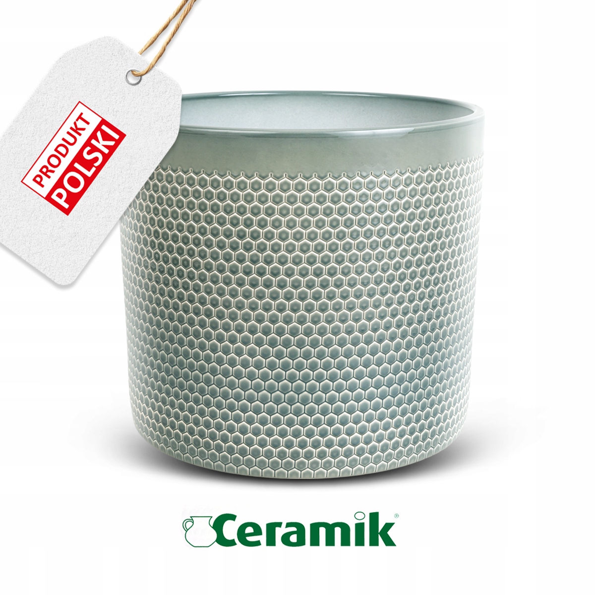 DONICA DONICZKA CERAMICZNA PLASTER MIODU OSŁONKA DO KWIATÓW ROŚLIN 19CM Stan opakowania oryginalne